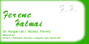 ferenc halmai business card